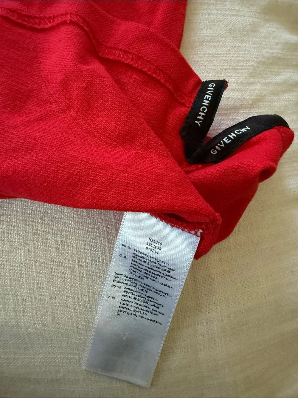 Givenchy Red Polo with Black Logo Tabs
